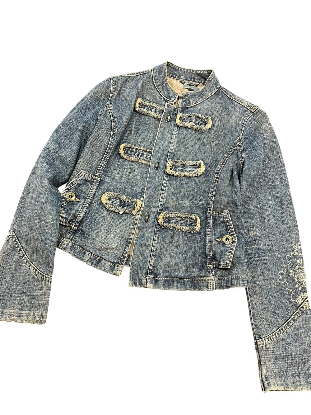 MEXX Womens 6 Size Denim Jeans Jacket Blue Vintage (01)